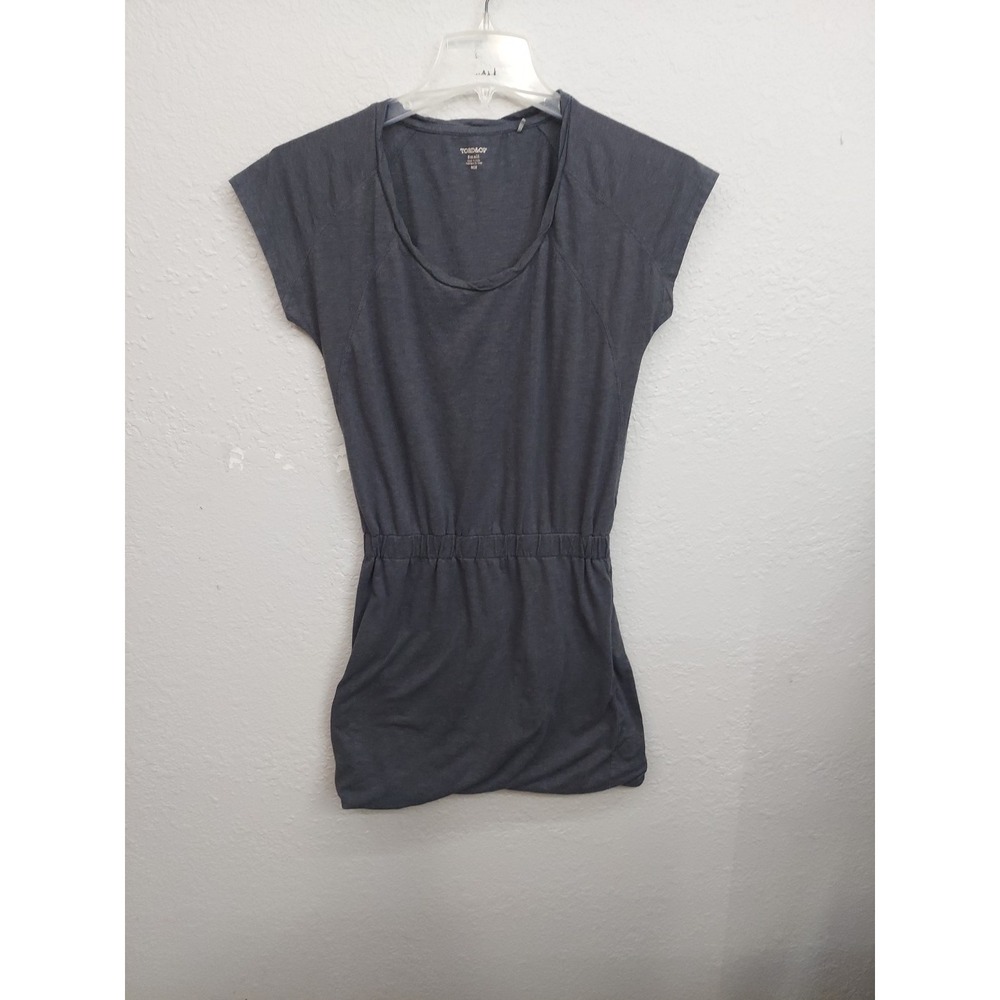 Toad & Co Dress Women Small Gray Allisa Athletic Elastic Waist Outdoor Short Slv